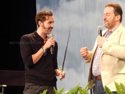 Matt Lewis and Pierre Bohanna at a panel
