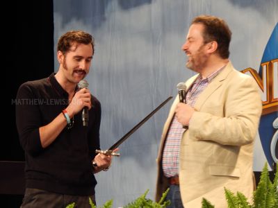 Matt Lewis and Pierre Bohanna at a panel
