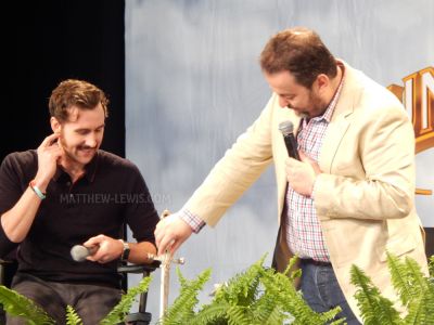 Matt Lewis and Pierre Bohanna at a panel
